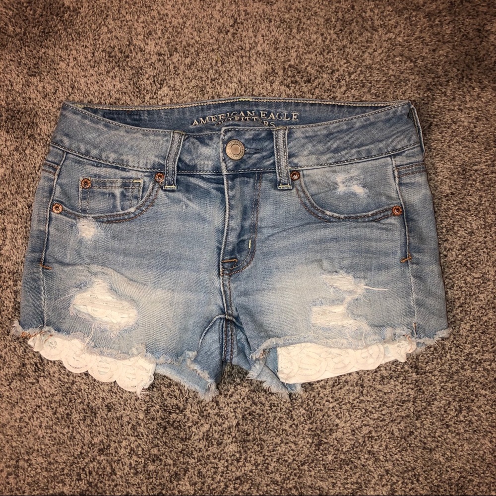 American Eagle Light Wash Shorts